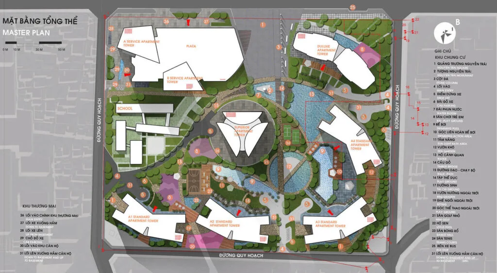 Tiện ích dự án Masteri cao xà lá